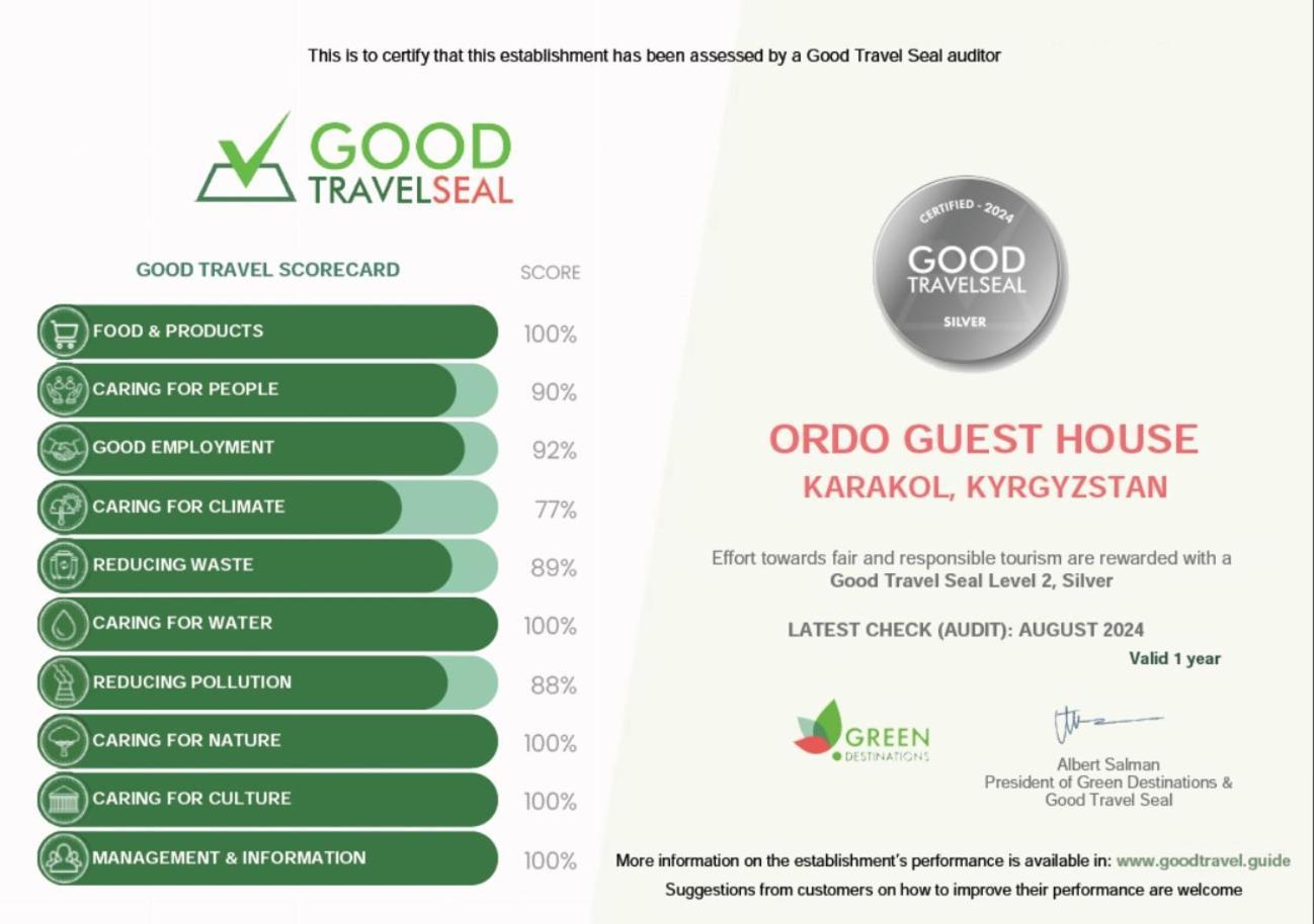 Ordo Hotel Karakol Kültér fotó